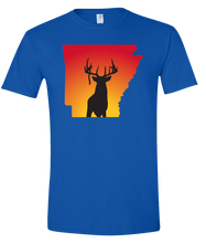Load image into Gallery viewer, Short Sleeve T-Shirt Arkansas Royal Whitetail Deer Vibrant Design High Quality Tight Knit Ring Spun Low Maintenance Cotton Printed With The Newest Available Color Transfer Technology