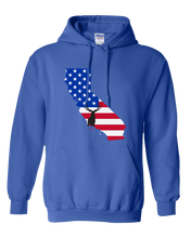 Load image into Gallery viewer, Pullover Hooded Sweatshirt California Royal Mule Deer Vibrant Design High Quality Tight Knit Ring Spun Low Maintenance Cotton Printed With The Newest Available Color Transfer Technology