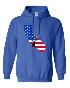 Pullover Hooded Sweatshirt California Royal Mule Deer Vibrant Design High Quality Tight Knit Ring Spun Low Maintenance Cotton Printed With The Newest Available Color Transfer Technology