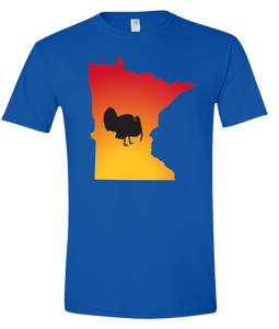 Short Sleeve T-Shirt Minnesota Royal Turkey Vibrant Design High Quality Tight Knit Ring Spun Low Maintenance Cotton Printed With The Newest Available Color Transfer Technology