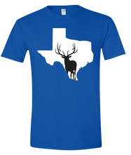 Load image into Gallery viewer, Short Sleeve T-Shirt Texas Royal Elk Vibrant Design High Quality Tight Knit Ring Spun Low Maintenance Cotton Printed With The Newest Available Color Transfer Technology