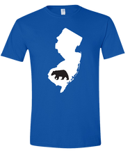 Load image into Gallery viewer, Short Sleeve T-Shirt New Jersey Royal Black Bear Vibrant Design High Quality Tight Knit Ring Spun Low Maintenance Cotton Printed With The Newest Available Color Transfer Technology