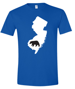 Short Sleeve T-Shirt New Jersey Royal Black Bear Vibrant Design High Quality Tight Knit Ring Spun Low Maintenance Cotton Printed With The Newest Available Color Transfer Technology