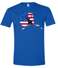 Load image into Gallery viewer, Short Sleeve T-Shirt Alaska Royal Elk Vibrant Design High Quality Tight Knit Ring Spun Low Maintenance Cotton Printed With The Newest Available Color Transfer Technology
