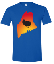 Load image into Gallery viewer, Short Sleeve T-Shirt Maine Royal Turkey Vibrant Design High Quality Tight Knit Ring Spun Low Maintenance Cotton Printed With The Newest Available Color Transfer Technology