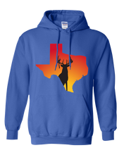 Load image into Gallery viewer, Pullover Hooded Sweatshirt Texas Royal Whitetail Deer Vibrant Design High Quality Tight Knit Ring Spun Low Maintenance Cotton Printed With The Newest Available Color Transfer Technology
