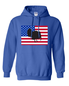 Pullover Hooded Sweatshirt Colorado Royal Turkey Vibrant Design High Quality Tight Knit Ring Spun Low Maintenance Cotton Printed With The Newest Available Color Transfer Technology