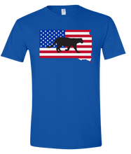 Load image into Gallery viewer, Short Sleeve T-Shirt South Dakota Royal Mountain Lion Vibrant Design High Quality Tight Knit Ring Spun Low Maintenance Cotton Printed With The Newest Available Color Transfer Technology
