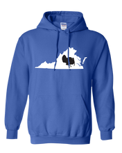 Load image into Gallery viewer, Pullover Hooded Sweatshirt Virginia Royal Turkey Vibrant Design High Quality Tight Knit Ring Spun Low Maintenance Cotton Printed With The Newest Available Color Transfer Technology
