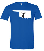 Load image into Gallery viewer, Short Sleeve T-Shirt Oklahoma Royal Whitetail Deer Vibrant Design High Quality Tight Knit Ring Spun Low Maintenance Cotton Printed With The Newest Available Color Transfer Technology