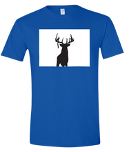 Load image into Gallery viewer, Short Sleeve T-Shirt Colorado Royal Whitetail Deer Vibrant Design High Quality Tight Knit Ring Spun Low Maintenance Cotton Printed With The Newest Available Color Transfer Technology
