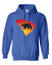 Load image into Gallery viewer, Pullover Hooded Sweatshirt South Carolina Royal Black Bear Vibrant Design High Quality Tight Knit Ring Spun Low Maintenance Cotton Printed With The Newest Available Color Transfer Technology