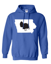 Load image into Gallery viewer, Pullover Hooded Sweatshirt Iowa Royal Turkey Vibrant Design High Quality Tight Knit Ring Spun Low Maintenance Cotton Printed With The Newest Available Color Transfer Technology
