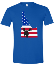 Load image into Gallery viewer, Short Sleeve T-Shirt Idaho Royal Moose Vibrant Design High Quality Tight Knit Ring Spun Low Maintenance Cotton Printed With The Newest Available Color Transfer Technology