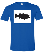 Load image into Gallery viewer, Short Sleeve T-Shirt Colorado Royal Large Mouth Bass Vibrant Design High Quality Tight Knit Ring Spun Low Maintenance Cotton Printed With The Newest Available Color Transfer Technology