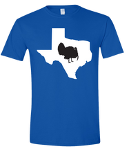 Load image into Gallery viewer, Short Sleeve T-Shirt Texas Royal Turkey Vibrant Design High Quality Tight Knit Ring Spun Low Maintenance Cotton Printed With The Newest Available Color Transfer Technology