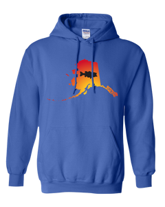 Pullover Hooded Sweatshirt Alaska Royal Large Mouth Bass Vibrant Design High Quality Tight Knit Ring Spun Low Maintenance Cotton Printed With The Newest Available Color Transfer Technology