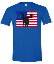 Load image into Gallery viewer, Short Sleeve T-Shirt Colorado Royal Moose Vibrant Design High Quality Tight Knit Ring Spun Low Maintenance Cotton Printed With The Newest Available Color Transfer Technology