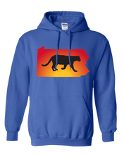 Load image into Gallery viewer, Pullover Hooded Sweatshirt Pennsylvania Royal Mountain Lion Vibrant Design High Quality Tight Knit Ring Spun Low Maintenance Cotton Printed With The Newest Available Color Transfer Technology