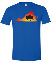 Load image into Gallery viewer, Short Sleeve T-Shirt Virginia Royal Wild Hog Vibrant Design High Quality Tight Knit Ring Spun Low Maintenance Cotton Printed With The Newest Available Color Transfer Technology