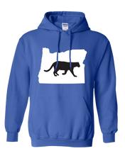 Load image into Gallery viewer, Pullover Hooded Sweatshirt Oregon Royal Mountain Lion Vibrant Design High Quality Tight Knit Ring Spun Low Maintenance Cotton Printed With The Newest Available Color Transfer Technology
