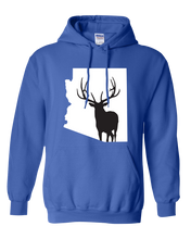 Load image into Gallery viewer, Pullover Hooded Sweatshirt Arizona Royal Elk Vibrant Design High Quality Tight Knit Ring Spun Low Maintenance Cotton Printed With The Newest Available Color Transfer Technology