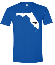 Load image into Gallery viewer, Short Sleeve T-Shirt Florida Royal Large Mouth Bass Vibrant Design High Quality Tight Knit Ring Spun Low Maintenance Cotton Printed With The Newest Available Color Transfer Technology