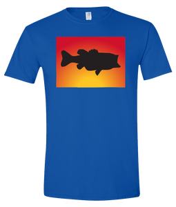 Short Sleeve T-Shirt Colorado Royal Large Mouth Bass Vibrant Design High Quality Tight Knit Ring Spun Low Maintenance Cotton Printed With The Newest Available Color Transfer Technology