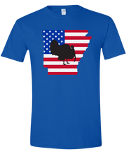Load image into Gallery viewer, Short Sleeve T-Shirt Arkansas Royal Turkey Vibrant Design High Quality Tight Knit Ring Spun Low Maintenance Cotton Printed With The Newest Available Color Transfer Technology