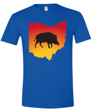 Load image into Gallery viewer, Short Sleeve T-Shirt Ohio Royal Wild Hog Vibrant Design High Quality Tight Knit Ring Spun Low Maintenance Cotton Printed With The Newest Available Color Transfer Technology