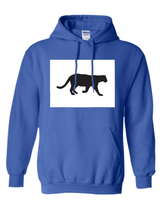 Pullover Hooded Sweatshirt Colorado Royal Mountain Lion Vibrant Design High Quality Tight Knit Ring Spun Low Maintenance Cotton Printed With The Newest Available Color Transfer Technology