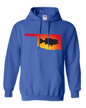 Load image into Gallery viewer, Pullover Hooded Sweatshirt Oklahoma Royal Large Mouth Bass Vibrant Design High Quality Tight Knit Ring Spun Low Maintenance Cotton Printed With The Newest Available Color Transfer Technology