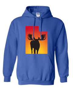 Pullover Hooded Sweatshirt Utah Royal Moose Vibrant Design High Quality Tight Knit Ring Spun Low Maintenance Cotton Printed With The Newest Available Color Transfer Technology