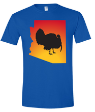 Load image into Gallery viewer, Short Sleeve T-Shirt Arizona Royal Turkey Vibrant Design High Quality Tight Knit Ring Spun Low Maintenance Cotton Printed With The Newest Available Color Transfer Technology