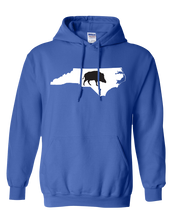 Load image into Gallery viewer, Pullover Hooded Sweatshirt North Carolina Royal Wild Hog Vibrant Design High Quality Tight Knit Ring Spun Low Maintenance Cotton Printed With The Newest Available Color Transfer Technology
