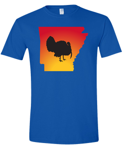 Short Sleeve T-Shirt Arkansas Royal Turkey Vibrant Design High Quality Tight Knit Ring Spun Low Maintenance Cotton Printed With The Newest Available Color Transfer Technology