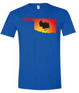 Short Sleeve T-Shirt Oklahoma Royal Turkey Vibrant Design High Quality Tight Knit Ring Spun Low Maintenance Cotton Printed With The Newest Available Color Transfer Technology