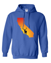 Load image into Gallery viewer, Pullover Hooded Sweatshirt California Royal Elk Vibrant Design High Quality Tight Knit Ring Spun Low Maintenance Cotton Printed With The Newest Available Color Transfer Technology