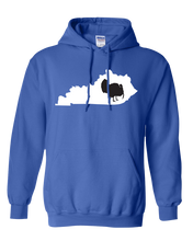 Load image into Gallery viewer, Pullover Hooded Sweatshirt Kentucky Royal Turkey Vibrant Design High Quality Tight Knit Ring Spun Low Maintenance Cotton Printed With The Newest Available Color Transfer Technology