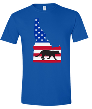 Load image into Gallery viewer, Short Sleeve T-Shirt Idaho Royal Mountain Lion Vibrant Design High Quality Tight Knit Ring Spun Low Maintenance Cotton Printed With The Newest Available Color Transfer Technology
