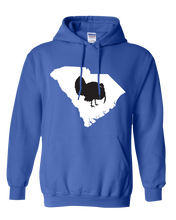 Load image into Gallery viewer, Pullover Hooded Sweatshirt South Carolina Royal Turkey Vibrant Design High Quality Tight Knit Ring Spun Low Maintenance Cotton Printed With The Newest Available Color Transfer Technology