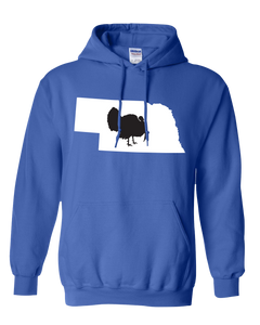 Pullover Hooded Sweatshirt Nebraska Royal Turkey Vibrant Design High Quality Tight Knit Ring Spun Low Maintenance Cotton Printed With The Newest Available Color Transfer Technology