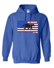 Load image into Gallery viewer, Pullover Hooded Sweatshirt South Dakota Royal Mountain Lion Vibrant Design High Quality Tight Knit Ring Spun Low Maintenance Cotton Printed With The Newest Available Color Transfer Technology