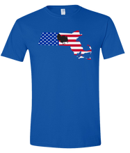 Load image into Gallery viewer, Short Sleeve T-Shirt Massachusetts Royal Turkey Vibrant Design High Quality Tight Knit Ring Spun Low Maintenance Cotton Printed With The Newest Available Color Transfer Technology