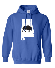 Load image into Gallery viewer, Pullover Hooded Sweatshirt Alabama Royal Wild Hog Vibrant Design High Quality Tight Knit Ring Spun Low Maintenance Cotton Printed With The Newest Available Color Transfer Technology