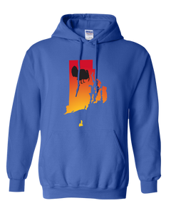 Pullover Hooded Sweatshirt Rhode Island Royal Turkey Vibrant Design High Quality Tight Knit Ring Spun Low Maintenance Cotton Printed With The Newest Available Color Transfer Technology