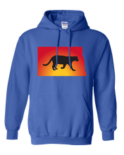 Load image into Gallery viewer, Pullover Hooded Sweatshirt North Dakota Royal Mountain Lion Vibrant Design High Quality Tight Knit Ring Spun Low Maintenance Cotton Printed With The Newest Available Color Transfer Technology