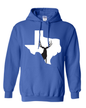 Load image into Gallery viewer, Pullover Hooded Sweatshirt Texas Royal Mule Deer Vibrant Design High Quality Tight Knit Ring Spun Low Maintenance Cotton Printed With The Newest Available Color Transfer Technology