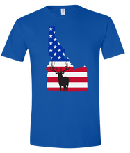 Load image into Gallery viewer, Short Sleeve T-Shirt Idaho Royal Elk Vibrant Design High Quality Tight Knit Ring Spun Low Maintenance Cotton Printed With The Newest Available Color Transfer Technology