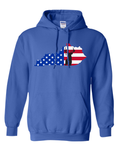 Pullover Hooded Sweatshirt Kentucky Royal Whitetail Deer Vibrant Design High Quality Tight Knit Ring Spun Low Maintenance Cotton Printed With The Newest Available Color Transfer Technology